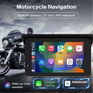 Motorcycle Navigation Wireless Carplay Android Auto 5inch Waterproof Touchscreen - Picture 1 of 20