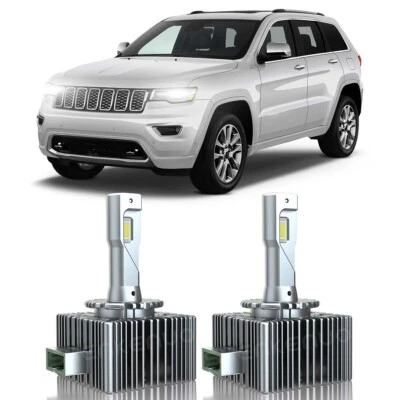 For Jeep Grand Cherokee 2014-2022 - LED White Headlight Bulbs High/Low Beam Qty2 - Image 1 of 4