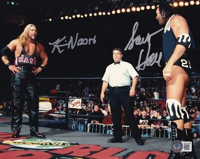 Foto firmada por Scott Hall y Kevin Nash WCW 8x10 certificado de autenticidad bajo autógrafo diésel 1 Foto 1 de 4