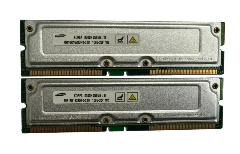 Rambus 512MB KIT PC1066 non-ECC 1066MHz-32P 184-Pin RDRAM RIMM Memory Module - Image 1 of 1