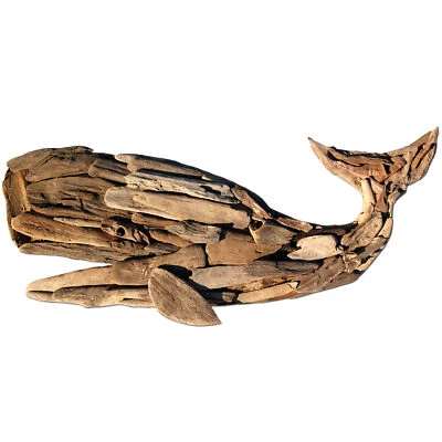 SEESTERN Treibholz Deko m.Wal (30 cm) Motiv Wanddeko Driftwood Holzdeko /2341_30 - Bild 1 von 4