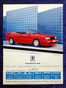 Audi Quattro Roadster von Treser, originale Werbung aus 1984, - Picture 1 of 2