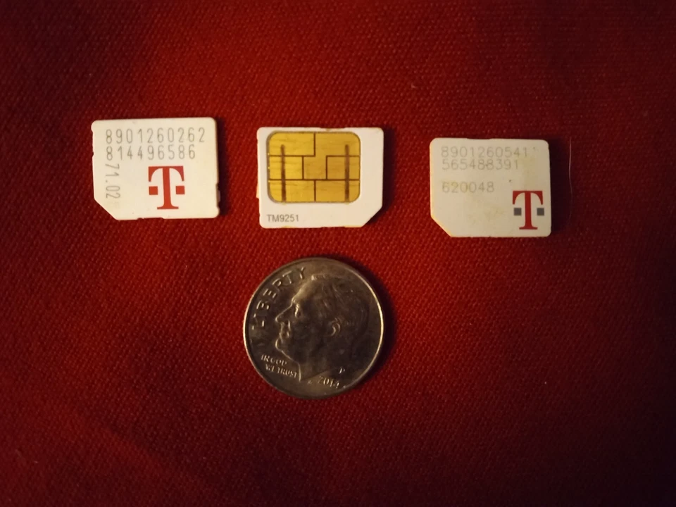 Lot of 3 T-Mobile Micro Size Sim Cards NOT FOR ACTIVATION! *READ ALL INFO BELOW! - Image 1 of 1