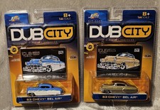 Dub City Diecast Cars (2) '53 Chevy Bel Air Variations With Trading Card Sealed