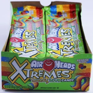 Airheads Xtremes Sour Candy Rainbow Berry 3 Ounce (Pack of 12) Airheads - Picture 1 of 6