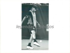 1994 Tennis Star Andre Agassi Kicks Ball in Disgust Original News Service Photo