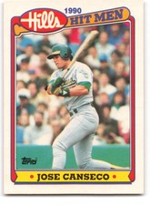 1990 Topps Hills Hit Men #7 Jose Canseco NM-MT Athletics  ID:270544