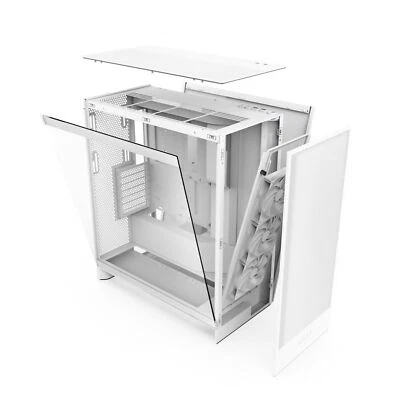 NZXT CM-H72FW-01 H7 Flow Mid Tower ATX Airflow PC Case Steel Temperd Glass White - Image 1 of 4