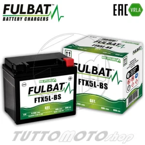 Batteria FULBAT GEL FTX5LBS = YTX5LBS Fantic Motor Caballero 125 Flat Track 2020 - Foto 1 di 3