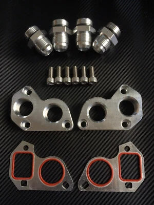 LS1 REMOTE MOUNT BILLET WATER PUMP ADAPTERS WITH -12AN FITTINGS - image 1 of 4