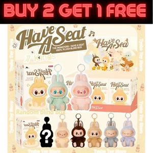 BUY 2 GET 1 FREE Labubu Monsters Have a Seat Blind Box Vinyl Plush Toy Gift - Picture 1 of 6