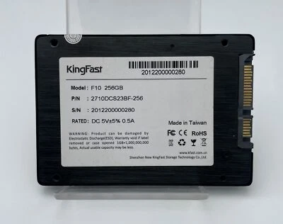 KingFast F10 256GB 2.5" SATA III SSD 6Gbps 2710DCS23BF-256 Tested Free Shipping - Image 1 of 3