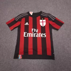 AC Milan Jersey Kids 7-8 years red football adidas home 2015-16 home size 7-8Y - Picture 1 of 11