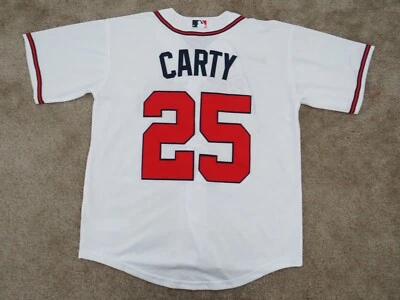 Camiseta de béisbol de los Atlanta Braves Rico Carty 25 botones Nike Engineered M adulto Foto 1 de 4