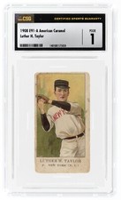 1908 E91-A Luther Dummy Taylor New York Candy Baseball Card CSG American Caramel