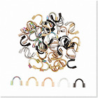 50pcs Premium Stainless Steel Wire Guardian Loops for Jewelry Making - 5 Colors
