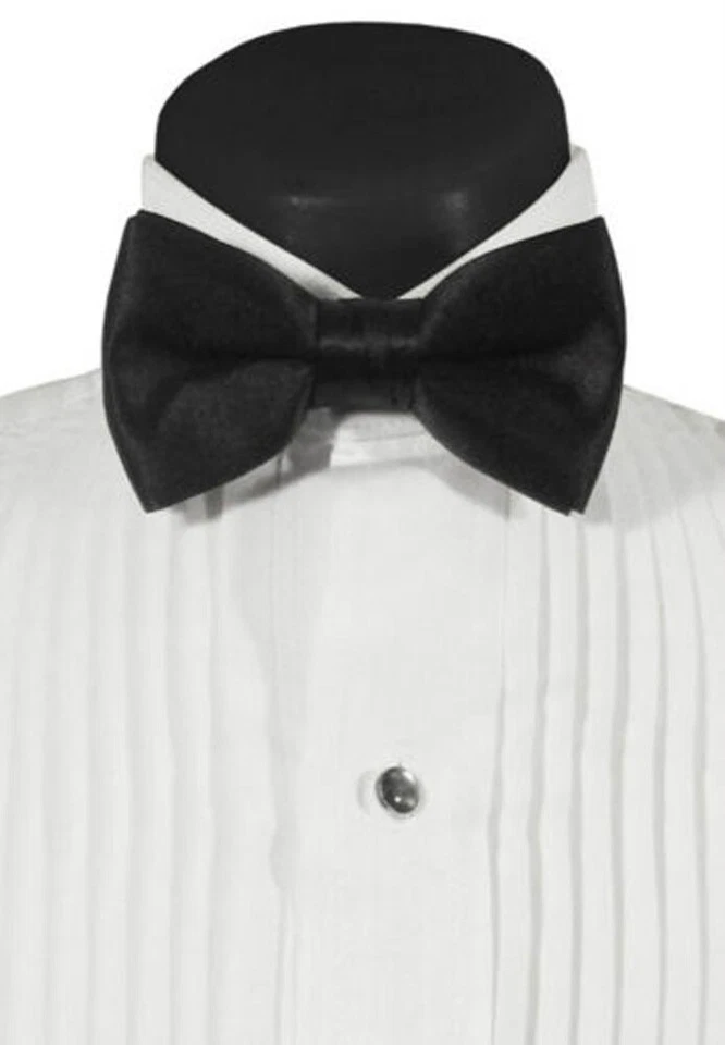 New Black Pre Tied Satin Bow Tie Adjustable Neck BowTie - Image 1 of 1