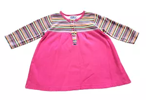 Girls ZUTANO pink boutique striped cotton knit dress 12 18 months pima purple - Picture 1 of 3