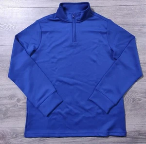 Lands End Athletic Pullover Shirt Boys Medium 10-12 Blue Long Sleeve Kids - Picture 1 of 7