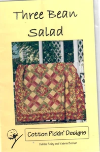 Geometric Quilt Pattern Block Squares With a Wide Border Uses 7 Fabrics - Picture 1 of 2