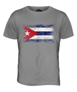 CUBA DISTRESSED FLAG MENS T-SHIRT TOP CUBAN SHIRT FOOTBALL JERSEY GIFT - Picture 1 of 21