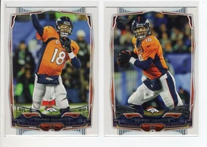 2 X 2014 TOPPS PEYTON MANNING TARJETAS DE FÚTBOL AMERICANO-TOPPS-DONRUSS-CUBIERTA SUPERIOR-FLEER - Imagen 1 de 1