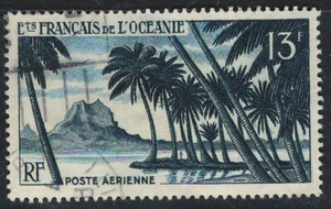 French Polynesia 1955 Very Fine Used Air Post Stamp Scott # C23 CV 5.50$ - Picture 1 of 2