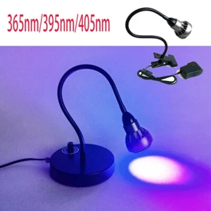 100W UV Curing Lamp Adjustable Clamp Desk Ultraviolet Light 365nm 395nm 405nm - Picture 1 of 12