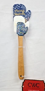 Merry Christmas Silicone Spatula Set  3Piece Holiday Mitt Design NEW CWC - Picture 1 of 4