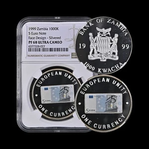 ZAMBIA. 1999, 1000 Kwacha - NGC PF68 - Top Pop 🥇 5 Euro Note, Front Design - Picture 1 of 5