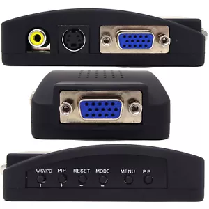 Adattatore convertitore da RCA S-Video a VGA per monitor proiettore schermo - Bild 1 von 9