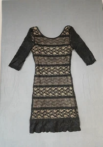 Foreign Exchange Dress Womens Medium Lace Black USA Prom Mini Stretch FAST SHIP - Picture 1 of 10
