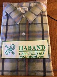 Camisa de manga corta Haband para hombre con botones delanteros verde talla mediana - Imagen 1 de 4