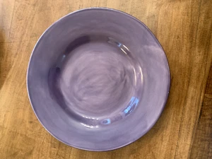 Set Of 4 Purple "Fig" Pottery Barn Plates/Chargers Sausalito 12" Round Mexico  - Picture 1 of 7