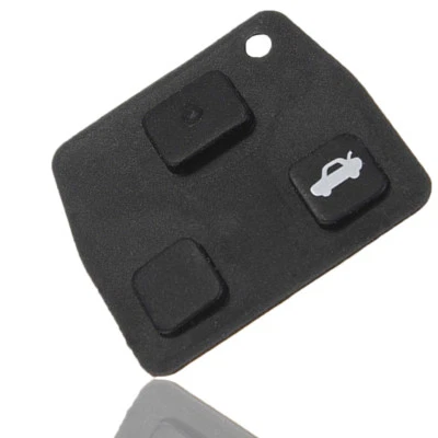 Black Replace 2 or 3 Button Car Remote Key Rubber Pad For Toyota Avensis - Image 1 of 4