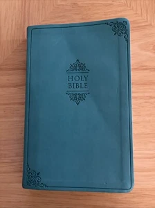 Holy Bible NKJV Red Letter Thomas Nelson Teal Soft - Picture 1 of 15