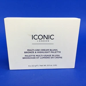 Iconic London Multi-Use Cream Blush, Bronze & Highlight Palette 0.11 oz - Picture 1 of 7