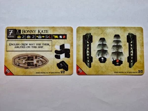 Wizkids Pirates CSG Bonny Kate #025 COMMON Unpunched Ship - Picture 1 of 2