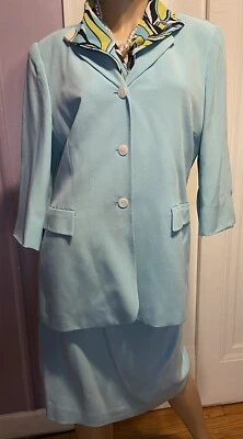 Traje Falda Damas RENA ROWAN 2 Piezas 100% Seda 10/12 Foto 1 de 4