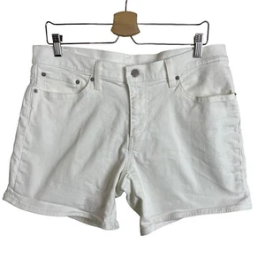 Pantalones cortos de mezclilla para mujer Levis blancos talla 14 - Imagen 1 de 7