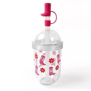 Target Bullseye's Boba Tea Tumbler with Lid, Straw and Boot Straw Topper 14 oz - Picture 1 of 4
