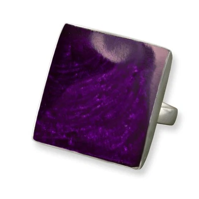 Edelstahlring Größenverstellbar Ring Edelstahl Perlmutt Lila AR215 - Bild 1 von 2