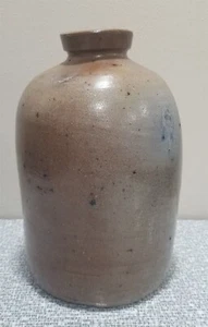 Vintage primitive Salzglasur STEINZEUG FLASCHE Vase Glas 9" hoch unbeschriftet - Bild 1 von 12