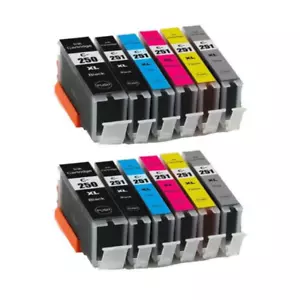 Inchiostro 12P ad alto rendimento per Canon 250XL 251XL BK/C/M/Y/GY Pixma iP7220 7250 8720 8750 - Foto 1 di 1