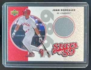 2002 Upper Deck Authentics Juan Gonzalez Stars of '89 Jerseys #SL-JG Rangers - Picture 1 of 2