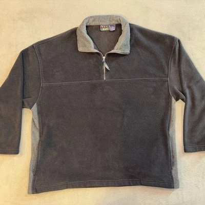 Trader Bay Negro 1/4 Cremallera Polar Chaqueta Pullover Suéter Para Hombre’s 2XL Foto 1 de 4