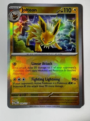 2025 Pokemon Prismatic Evolutions 029/131 Jolteon Masterball Reverse Holo - image 1 of 2