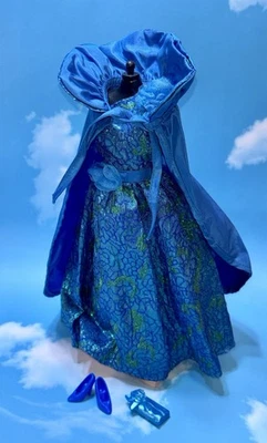 Ropa Muñeca Barbie Años 80: 1984 Colección Oscar de la Renta Serie IV Vestido Azul Foto 1 de 3