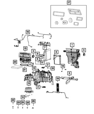 Genuine Mopar Heater Core 68395988AB - Image 1 of 3