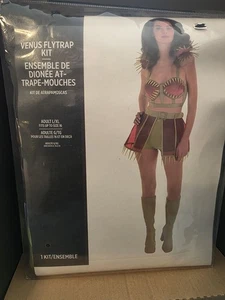 VENUS FLYTRAP KIT COSTUME ADULT L/XL HALLOWEEN PLUSH CORSET/SKIRT/SHORTS - Picture 1 of 4